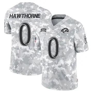 ＃0 Men's Decarius Hawthorne Arctic Camo Limited Los Angeles Rams 2024 Salute to Service Jersey