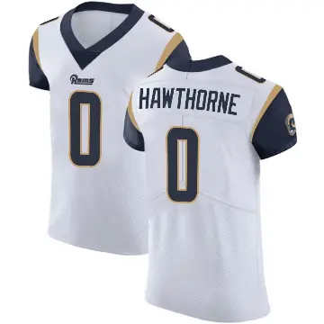 ＃0 Men's Decarius Hawthorne White Elite Los Angeles Rams Vapor Untouchable Jersey