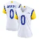 ＃0 Women's Decarius Hawthorne White Game Los Angeles Rams Jersey