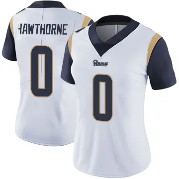 ＃0 Women's Decarius Hawthorne White Limited Los Angeles Rams Vapor Untouchable Jersey