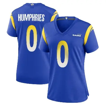 ＃0 Women's D.J. Humphries Royal Game Los Angeles Rams Alternate Jersey