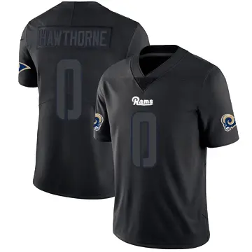 ＃0 Youth Decarius Hawthorne Black Impact Limited Los Angeles Rams Jersey