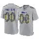 ＃00 Men's Custom Gray Game Los Angeles Rams Atmosphere Fashion Jersey