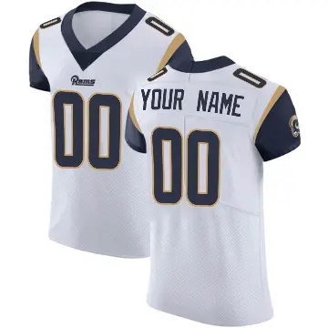 ＃00 Men's Custom White Elite Los Angeles Rams Vapor Untouchable Jersey