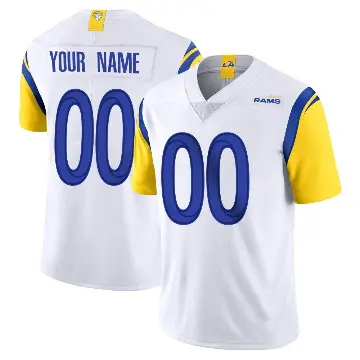 ＃00 Men's Custom White Limited Los Angeles Rams Vapor Untouchable Jersey