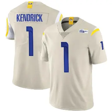 ＃1 Youth Derion Kendrick Limited Los Angeles Rams Bone Vapor Jersey