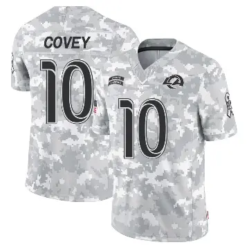 ＃10 Men's Britain Covey Arctic Camo Limited Los Angeles Rams 2024 Salute to Service Jersey