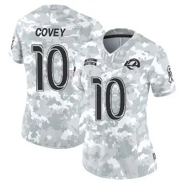 ＃10 Women's Britain Covey Arctic Camo Limited Los Angeles Rams 2024 Salute to Service Jersey