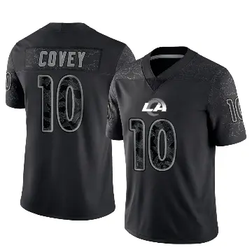 ＃10 Youth Britain Covey Black Limited Los Angeles Rams Reflective Jersey