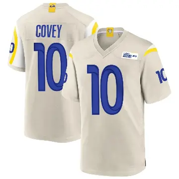 ＃10 Youth Britain Covey Game Los Angeles Rams Bone Jersey