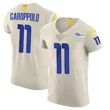 ＃11 Men's Jimmy Garoppolo Elite Los Angeles Rams Bone Vapor Jersey