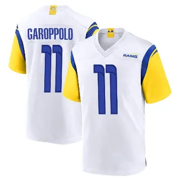 ＃11 Men's Jimmy Garoppolo White Game Los Angeles Rams Jersey