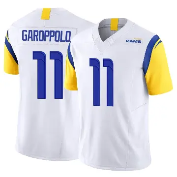 ＃11 Men's Jimmy Garoppolo White Limited Los Angeles Rams Vapor F.U.S.E. Jersey