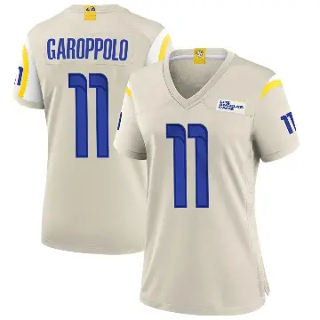 ＃11 Women's Jimmy Garoppolo Game Los Angeles Rams Bone Jersey