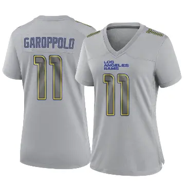 ＃11 Women's Jimmy Garoppolo Gray Game Los Angeles Rams Atmosphere Fashion Jersey