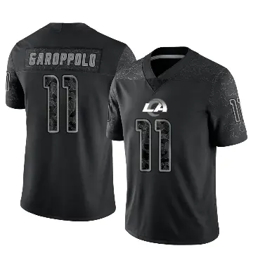 ＃11 Youth Jimmy Garoppolo Black Limited Los Angeles Rams Reflective Jersey