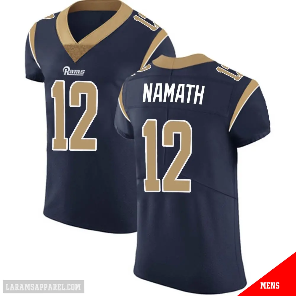 ＃12 Men's Joe Namath Navy Elite Los Angeles Rams Team Color Vapor Untouchable Jersey