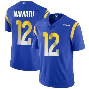 ＃12 Men's Joe Namath Royal Limited Los Angeles Rams Alternate Vapor Untouchable Jersey