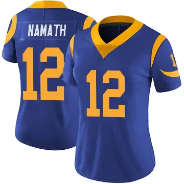 ＃12 Women's Joe Namath Royal Limited Los Angeles Rams Alternate Vapor Untouchable Jersey