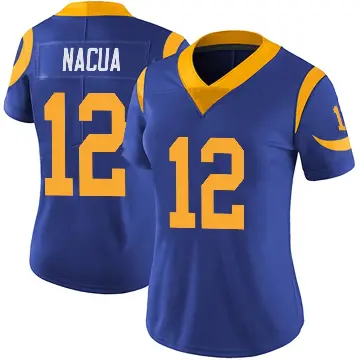 ＃12 Women's Puka Nacua Royal Limited Los Angeles Rams Alternate Vapor Untouchable Jersey