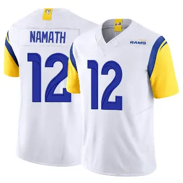＃12 Youth Joe Namath White Limited Los Angeles Rams Vapor F.U.S.E. Jersey