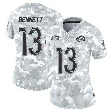 ＃13 Women's Stetson Bennett Arctic Camo Limited Los Angeles Rams 2024 Salute to Service Jersey