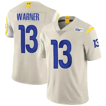 ＃13 Youth Kurt Warner Limited Los Angeles Rams Bone Vapor Jersey