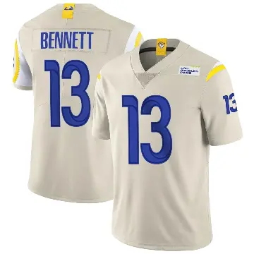 ＃13 Youth Stetson Bennett Limited Los Angeles Rams Bone Vapor Jersey