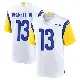 ＃13 Youth Stetson Bennett White Game Los Angeles Rams Jersey