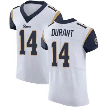 ＃14 Men's Cobie Durant White Elite Los Angeles Rams Vapor Untouchable Jersey