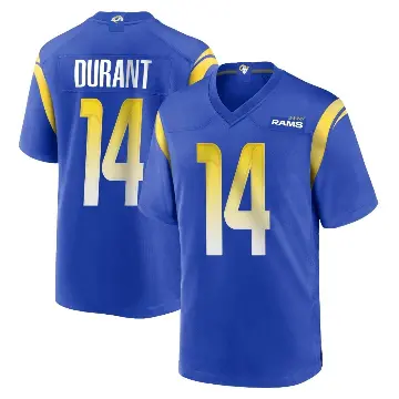 ＃14 Youth Cobie Durant Royal Game Los Angeles Rams Alternate Jersey