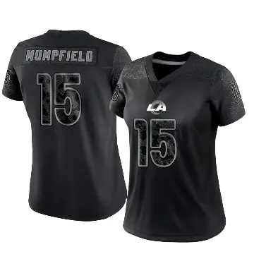 ＃15 Women's Konata Mumpfield Black Limited Los Angeles Rams Reflective Jersey