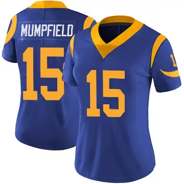 ＃15 Women's Konata Mumpfield Royal Limited Los Angeles Rams Alternate Vapor Untouchable Jersey
