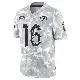 ＃16 Men's Joshua Karty Arctic Camo Limited Los Angeles Rams 2024 Salute to Service Jersey