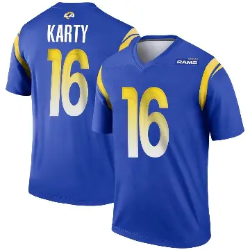 ＃16 Youth Joshua Karty Royal Legend Los Angeles Rams Jersey