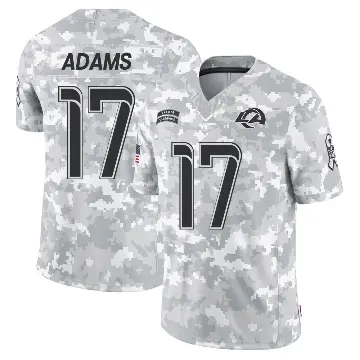 ＃17 Men's Davante Adams Arctic Camo Limited Los Angeles Rams 2024 Salute to Service Jersey