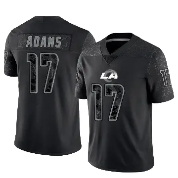 ＃17 Men's Davante Adams Black Limited Los Angeles Rams Reflective Jersey