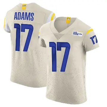 ＃17 Men's Davante Adams Elite Los Angeles Rams Bone Vapor Jersey