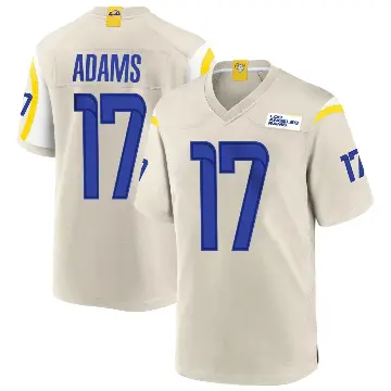 ＃17 Men's Davante Adams Game Los Angeles Rams Bone Jersey
