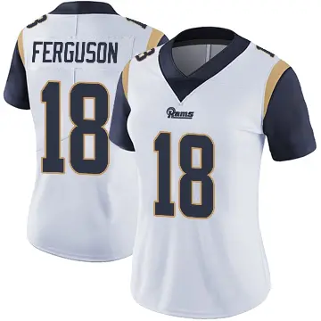 ＃18 Women's Terrance Ferguson White Limited Los Angeles Rams Vapor Untouchable Jersey