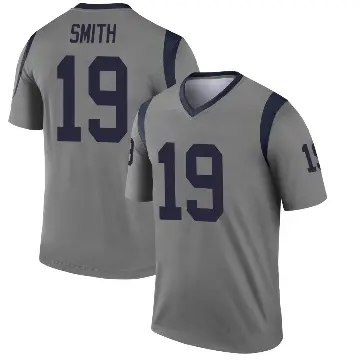 ＃19 Youth Xavier Smith Gray Legend Los Angeles Rams Inverted Jersey