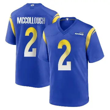 ＃2 Men's Jaylen McCollough Royal Game Los Angeles Rams Alternate Jersey