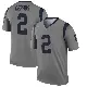 ＃2 Men's Quintez Cephus Gray Legend Los Angeles Rams Inverted Jersey