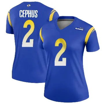 ＃2 Women's Quintez Cephus Royal Legend Los Angeles Rams Jersey