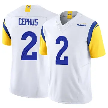 ＃2 Youth Quintez Cephus White Limited Los Angeles Rams Vapor F.U.S.E. Jersey