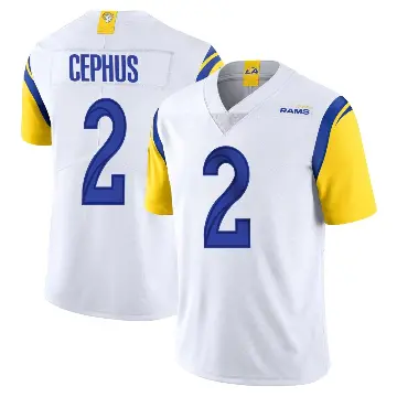 ＃2 Youth Quintez Cephus White Limited Los Angeles Rams Vapor Untouchable Jersey