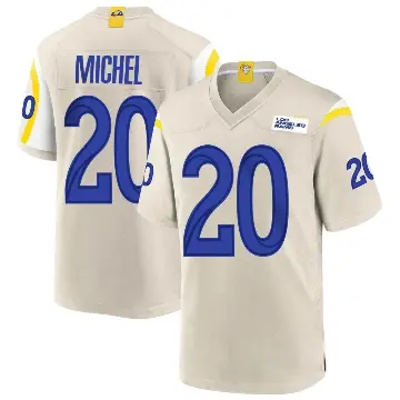 ＃20 Youth Sony Michel Game Los Angeles Rams Bone Jersey
