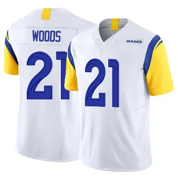 ＃21 Men's Charles Woods White Limited Los Angeles Rams Vapor F.U.S.E. Jersey
