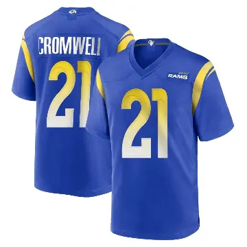 ＃21 Men's Nolan Cromwell Royal Game Los Angeles Rams Alternate Jersey