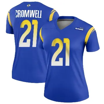 ＃21 Women's Nolan Cromwell Royal Legend Los Angeles Rams Jersey